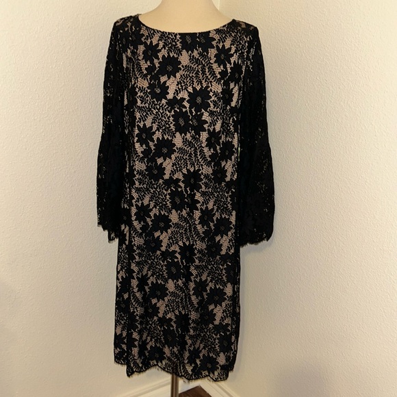 NWT Figure Flattering Jessica Howard Black Lace Dress 14 - Picture 1 of 4